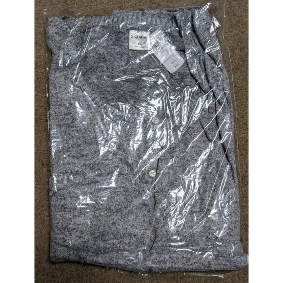 Women's NWT~SOMA Brushed Cozy Super Soft Romper in Black And White Cross Dye XL - Picture 2 of 8